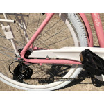 Dámsky retro bicykel 28" Lavida 7-prevodový hlinikový [A] Ružový, biele kolesá